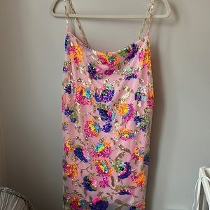Large Sequin Dress with Flowers (Amazon)